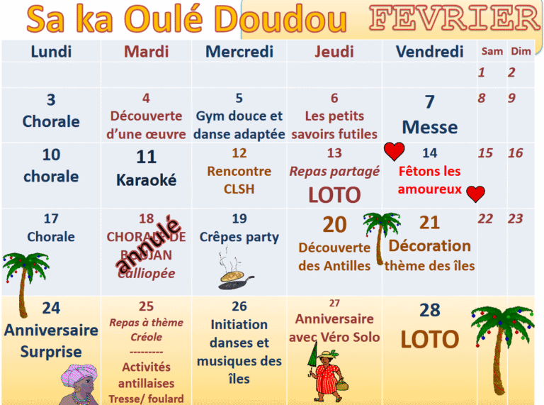 Animations – Février 2025