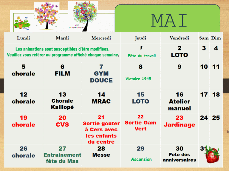 Animations – Mai 2025