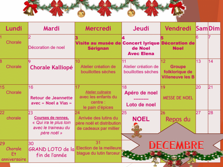 Animations – Décembre 2025